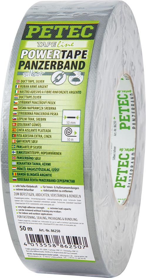 PETEC POWER Tape, lepiaca páska strieborná 50m x 50mm