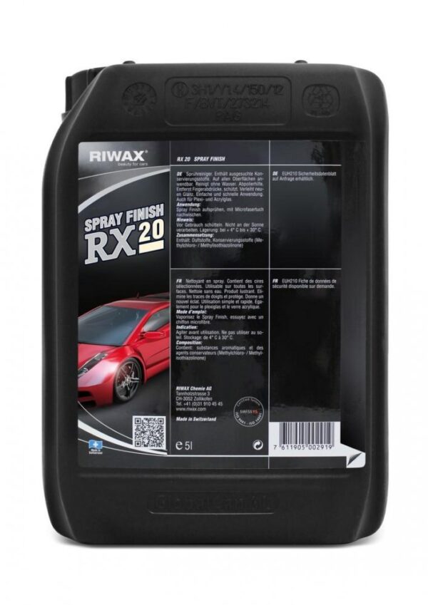 RIWAX Tekutý vosk (RX 20 SPRAY FINISH cherry detailer) - 5L