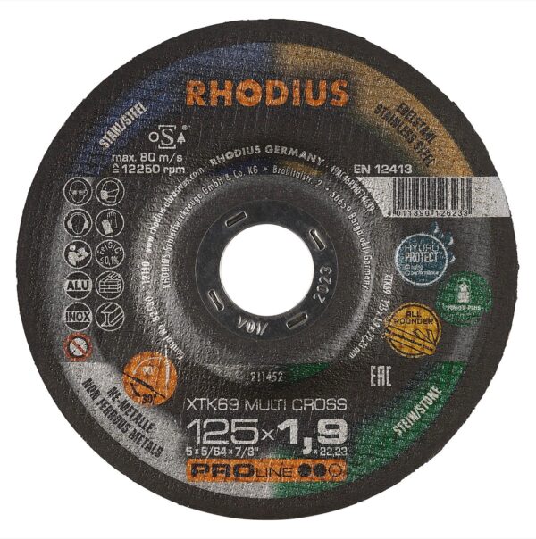 RHODIUS Rezný kotúč XTK69 MULTI CROSS - 125x19x22,23mm