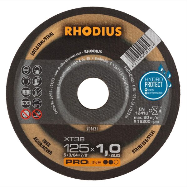 RHODIUS Rezný kotúč XT38 - 125x1,0x22,23mm