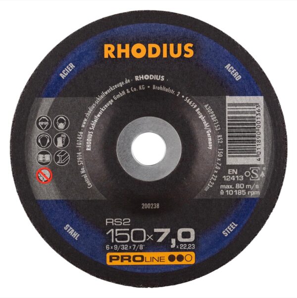 RHODIUS Brúsny kotúč RS2 - 150x7,0x22,23mm