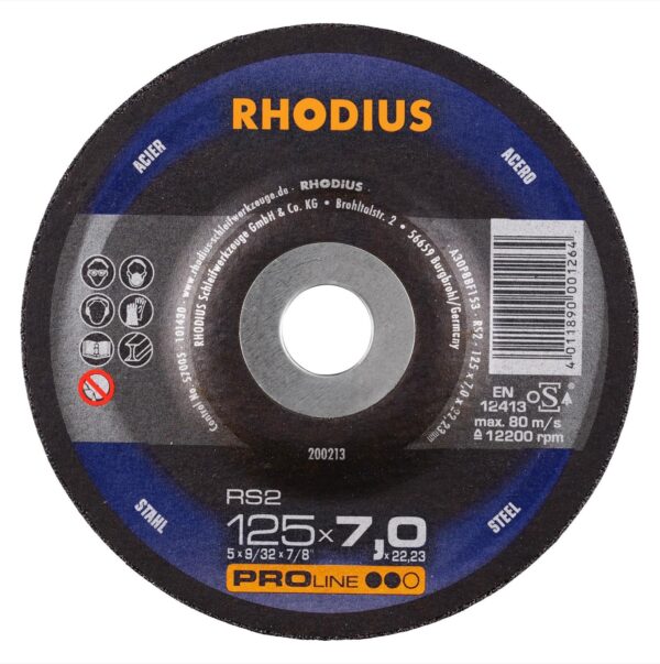RHODIUS Brúsny kotúč RS2 - 125x7,0x22,23mm