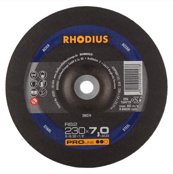 RHODIUS Brúsny kotúč RS2 - 230x7,0x22,23mm